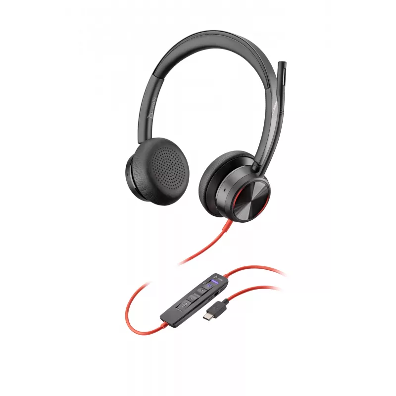 HP Poly Poly Mustwire 8225 Microsoft Teams'i sertifikaadiga USB-C peakomplekt