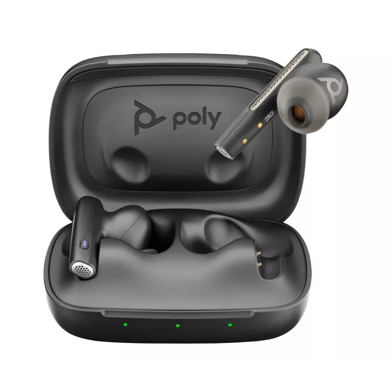 HP Poly Voyager Free 60 UC M Carbon Must kõrvaklapid + BT700 USB-C adapter + Basic laadimisümbris