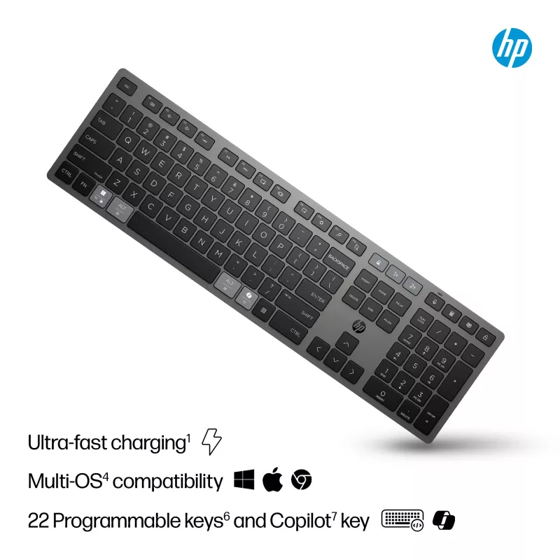 HP 720 mitme seadme laetav juhtmevaba klaviatuur