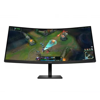 HP OMEN LCD 34c G2 kumer VA 34 86,4 cm WQHD 3440x1440 1ms 185 Hz 400 niti 2xHDMI DP VESA arvutimonitor 86,4 cm (34 tolli) 3440 x 1440 pikslit Wide Quad HD Must