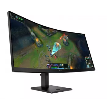 HP OMEN LCD 34c G2 kumer VA 34 86,4 cm WQHD 3440x1440 1ms 185 Hz 400 niti 2xHDMI DP VESA arvutimonitor 86,4 cm (34 tolli) 3440 x 1440 pikslit Wide Quad HD Must