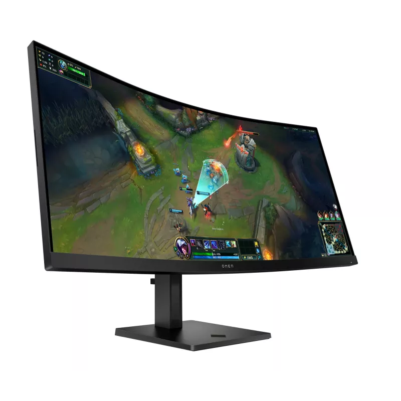 HP OMEN LCD 34c G2 kumer VA 34 86,4 cm WQHD 3440x1440 1ms 185 Hz 400 niti 2xHDMI DP VESA arvutimonitor 86,4 cm (34 tolli) 3440 x 1440 pikslit Wide Quad HD Must