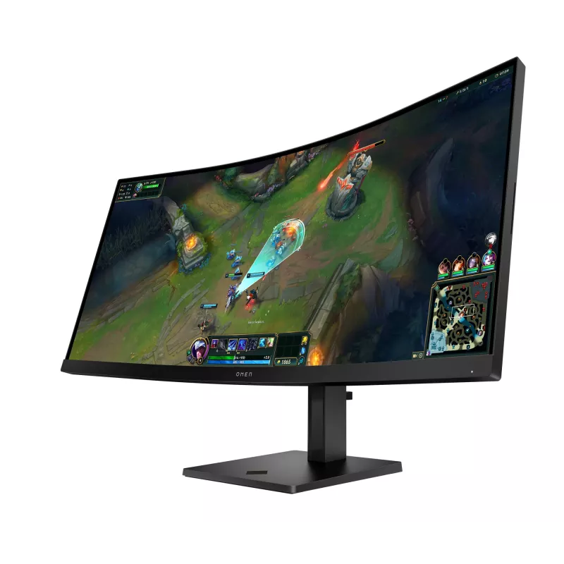 HP OMEN LCD 34c G2 kumer VA 34 86,4 cm WQHD 3440x1440 1ms 185 Hz 400 niti 2xHDMI DP VESA arvutimonitor 86,4 cm (34 tolli) 3440 x 1440 pikslit Wide Quad HD Must
