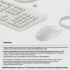 HP 225 Juhtmega Hiire ja Klaviatuuri Komplekt, Täissuuruses (100%), Juhtmega, USB, Valge, Hiir kaasas
