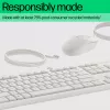 HP 225 Juhtmega Hiire ja Klaviatuuri Komplekt, Täissuuruses (100%), Juhtmega, USB, Valge, Hiir kaasas