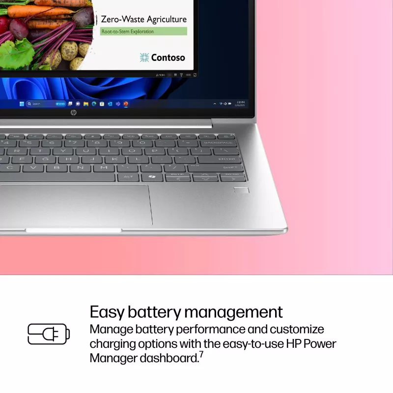 HP ProBook 4 G1iR Intel Core 5 120U sülearvuti 35,6 cm (14 tolli) WUXGA 16 GB DDR5-SDRAM Wi-Fi 6E (802.11ax) Windows 11 Pro Hõbedane