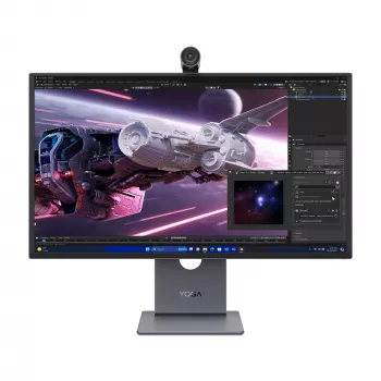 Lenovo Yoga Pro 27UD-10 monitor — 26,5-tolline QD-OLED 4K (3840×2160), 0,03 ms, USB-C-jaotur, VESA, kõlarid, kõrguse reguleerimine, must