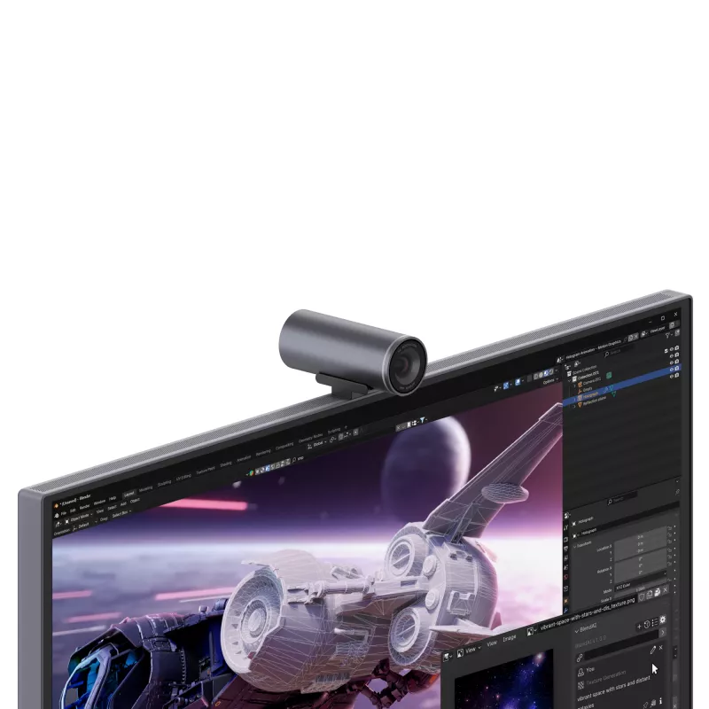 Lenovo Yoga Pro 27UD-10 monitor — 26,5-tolline QD-OLED 4K (3840×2160), 0,03 ms, USB-C-jaotur, VESA, kõlarid, kõrguse reguleerimine, must