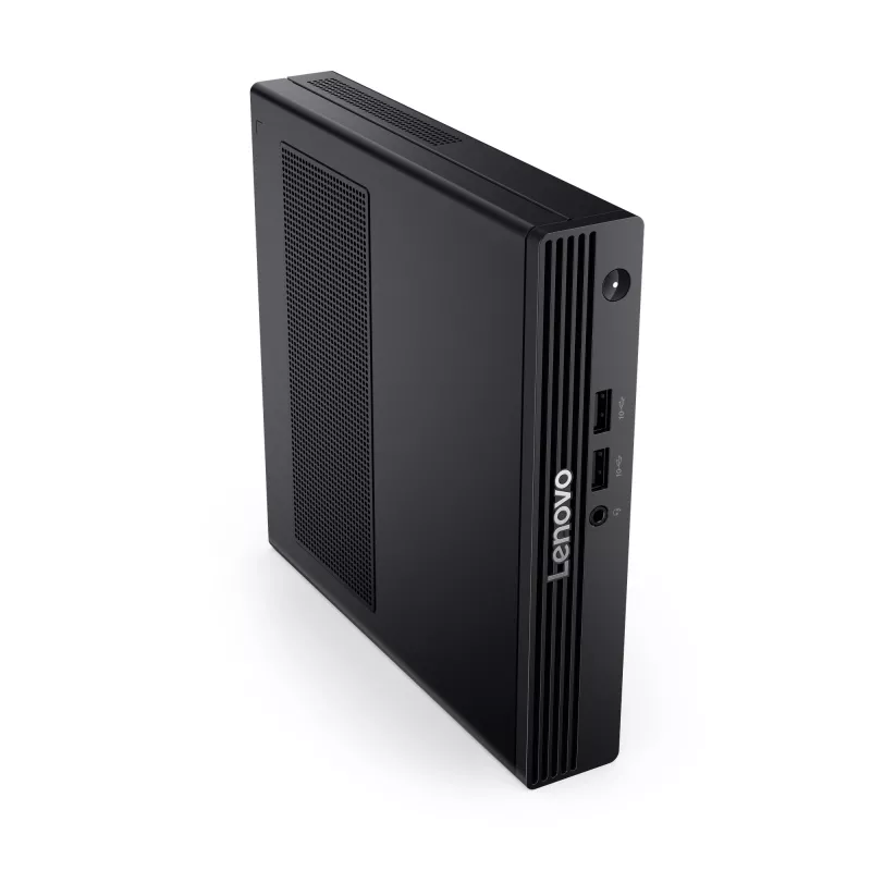 Mini PC Lenovo V100q 13GG Tiny Intel N100, 8 GB DDR5 RAM, 256 GB SSD, Wi‑Fi 6, saksa klaviatuur, must