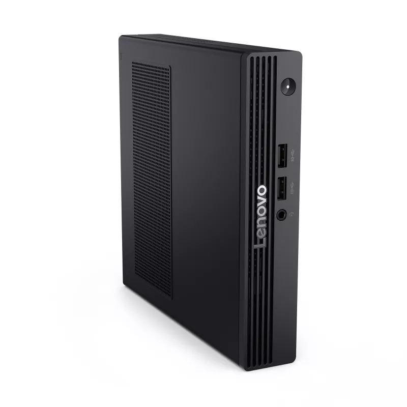 Mini PC Lenovo V100q 13GG Tiny Intel N100, 8 GB DDR5 RAM, 256 GB SSD, Wi‑Fi 6, saksa klaviatuur, must