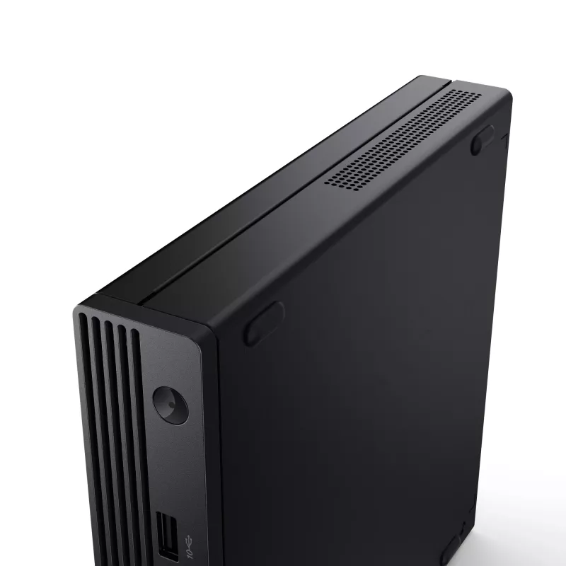 Mini PC Lenovo V100q 13GG Tiny Intel N100, 8 GB DDR5 RAM, 256 GB SSD, Wi‑Fi 6, saksa klaviatuur, must