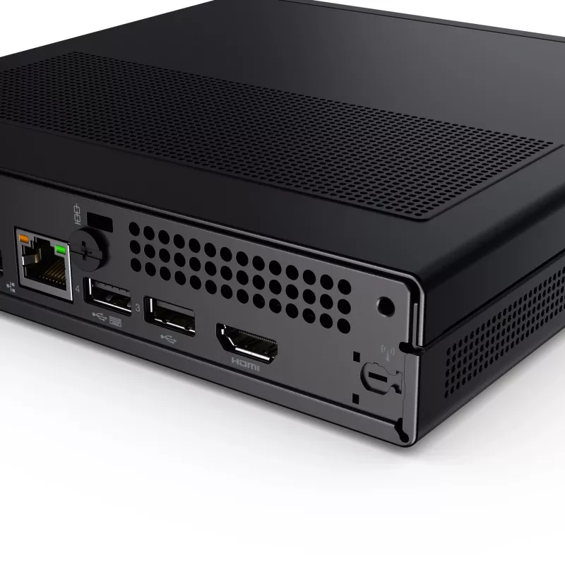 Mini PC Lenovo V100q 13GG Tiny Intel N100, 8 GB DDR5 RAM, 256 GB SSD, Wi‑Fi 6, saksa klaviatuur, must