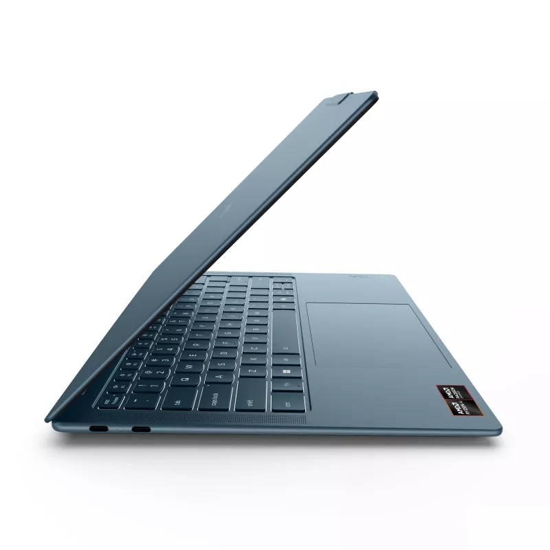 Lenovo Yoga õhuke 7 14AGP11 Copilot+ PC AMD Ryzen™ AI 7 445 sülearvuti 35,6 cm (14 tolli) 2,8K 16 GB 1 TB SSD Wi-Fi 7 (802.11be) Windows 11 Home Saksa Teal