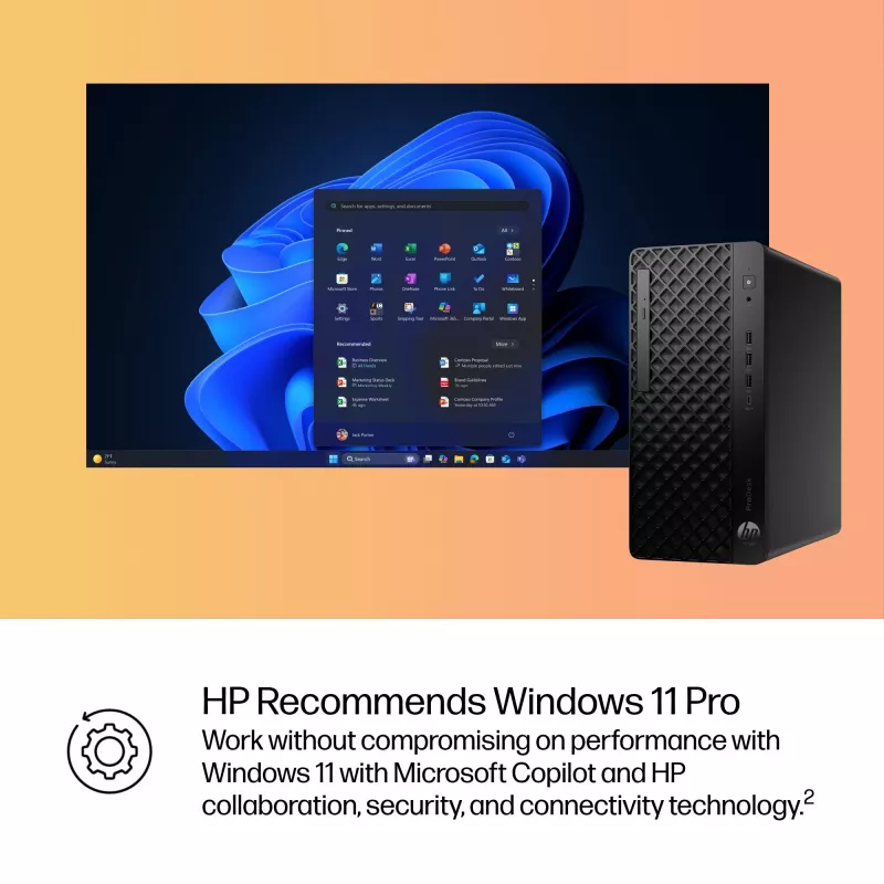 HP ProDesk 4 Tower G1i lauaarvuti AI arvuti Intel Core Ultra 5 225 16 GB DDR5-SDRAM Windows 11 Pro