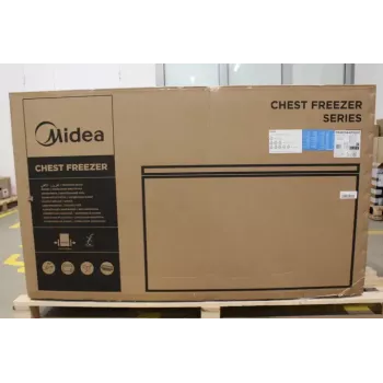 Sügavkülmik Midea MDRC564FEE01 — 418 L netomahutavus, energiaklass E, 82,5 cm kõrge, 3 korvi, valge