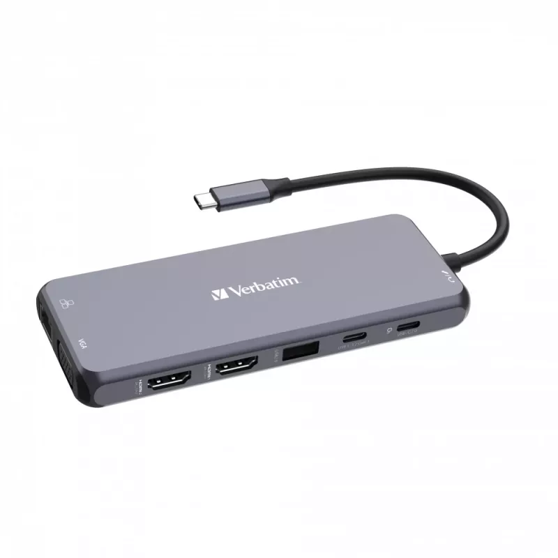 Verbatim CMH-14 USB USB-C 5000 Mbit/s Hõbedane