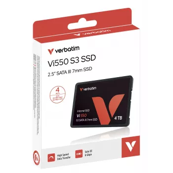 Verbatim Vi550 S3 SSD 4TB, 4 TB, 2,5 tolli, 510 MB/s, 6 Gbit/s
