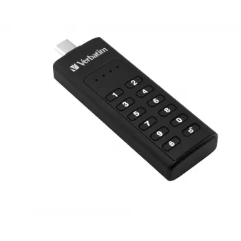Verbatim Keypad Secure - USB 3.0 salvestusseade klahvistikuga juurdepääsu ja andmete krüptimisega - 128 GB - Must