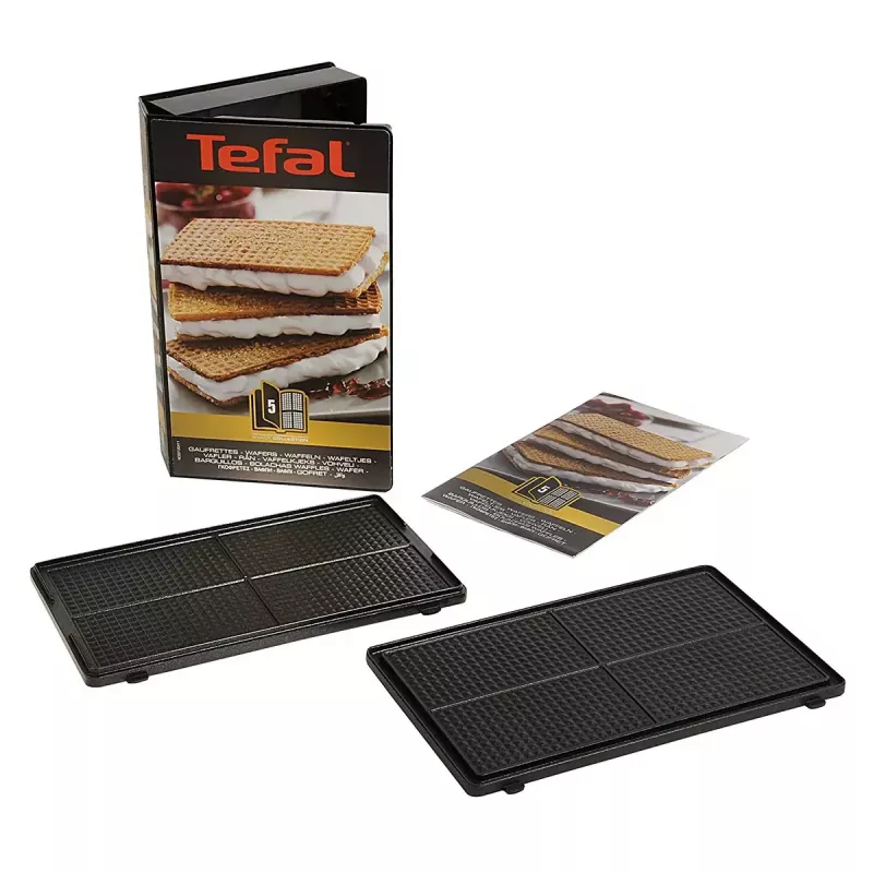 Vahetusplaat Tefal XA800512 seadmetele Snack Collection / SnackTime, must, 242×155×44 mm, 2 tk pakendis