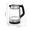 Tefal Glass Kettle KI605830 elektriline veekeetja 1,7 L 2200 W must, hõbedane, läbipaistev