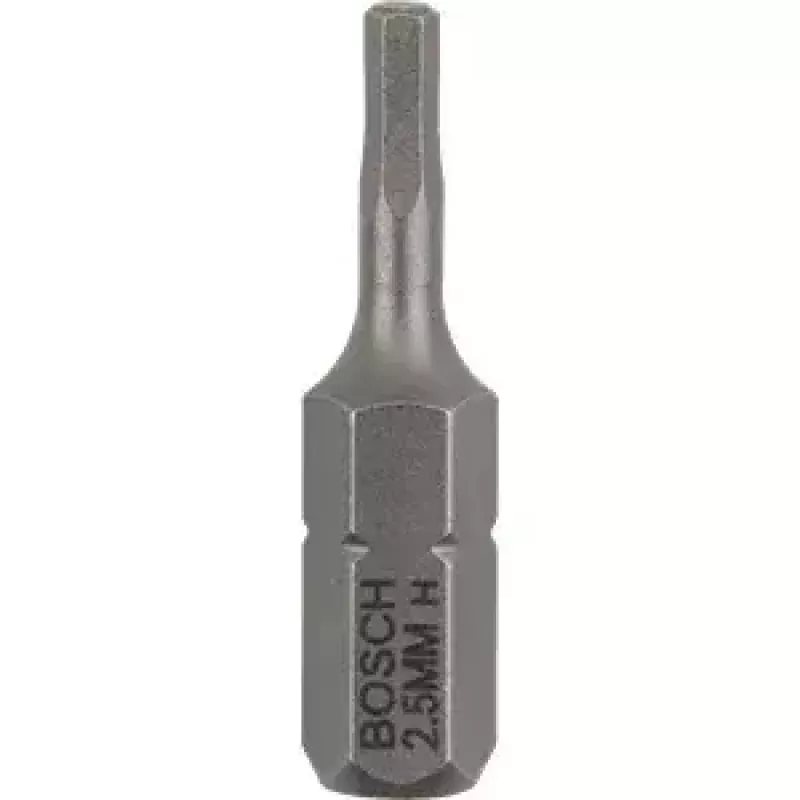Kruvikeeraja otsakute komplekt Bosch 3 tk — turva-kuuskant 2,5 mm, pikkus 25 mm, 1/4-tolline vars