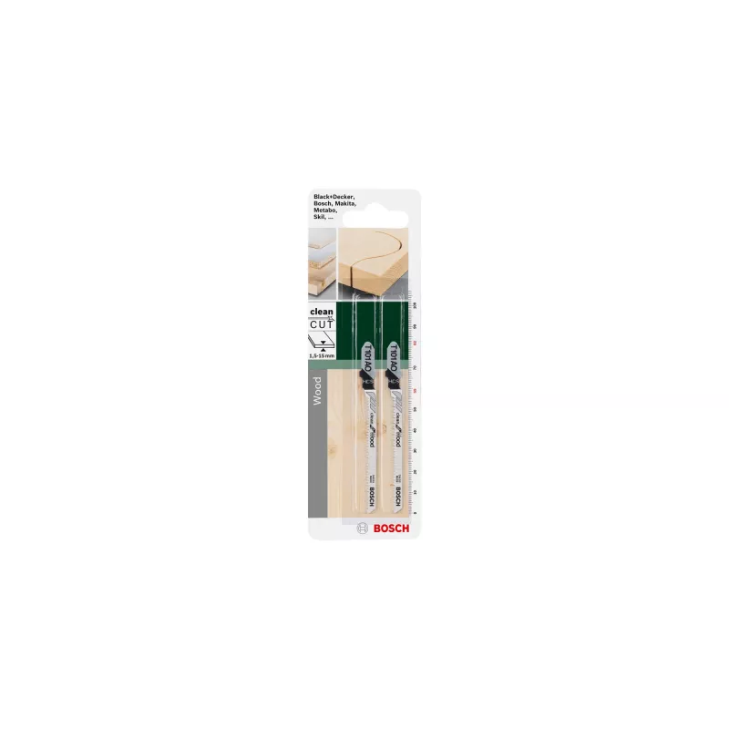 Bosch 2 609 256 723 tikksae/pusle/kolvisaeleht Tikksaeleht Kõrge süsinikusisaldusega teras (HCS) 2 tk