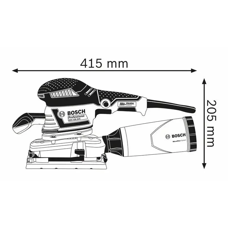 Bosch 0 601 292 801 kaasaskantav lihvmasin Orbitaallihvmasin 11000 p/min 22000 OPM