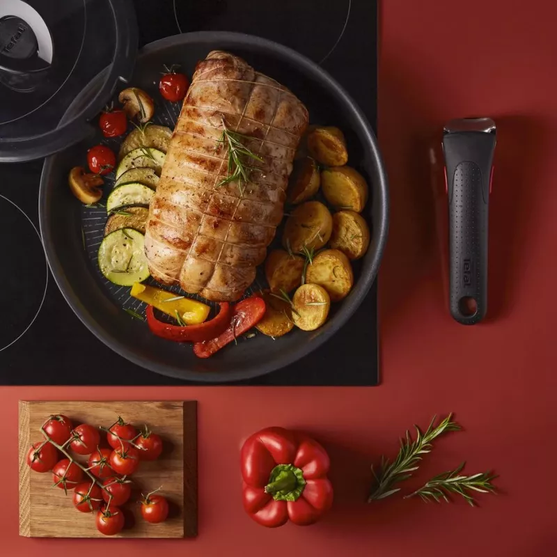 Söögiriistade komplekt Tefal Ingenio L76391 — alumiiniumist segakomplekt, 4 tk (kastrulid Ø16/18/20 cm) must