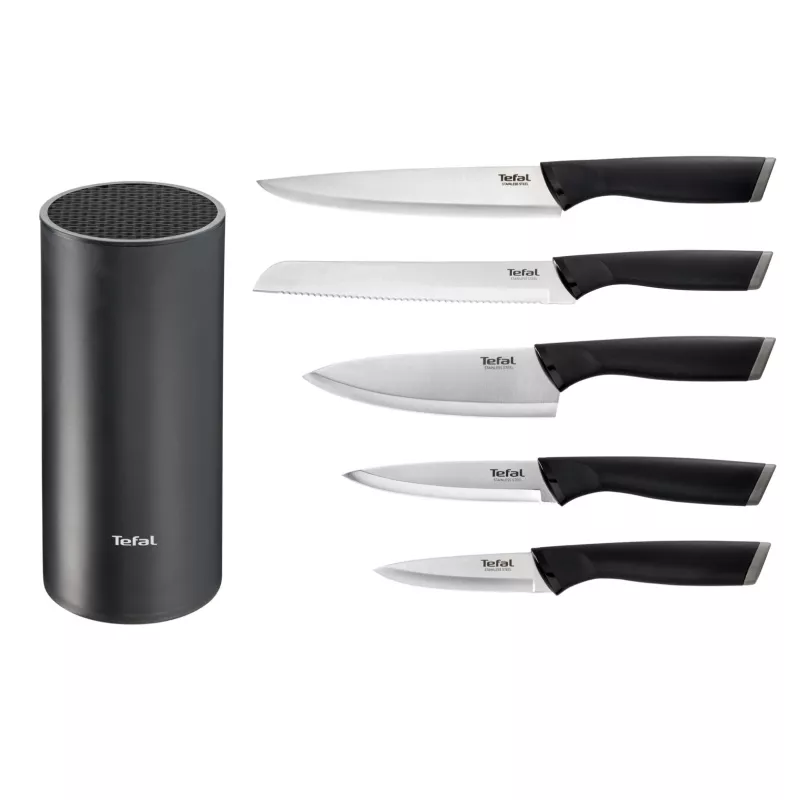 Kööginoakomplekt Tefal K2216S74 — roostevabast terasest terad, 20 cm tera pikkus, 5-osaline komplekt