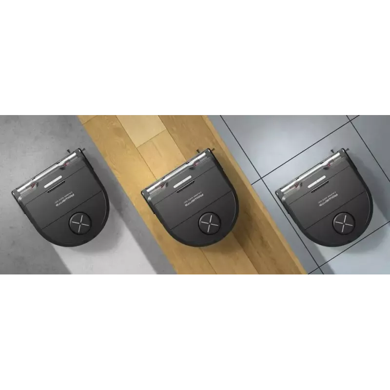 Robot vacuum Rowenta X‑Plorer RR9465WH — kotita D-kujuline, 0,35 L tolmuanum, 120 min tööaeg, Li‑Ion, 97×325×335 mm, must
