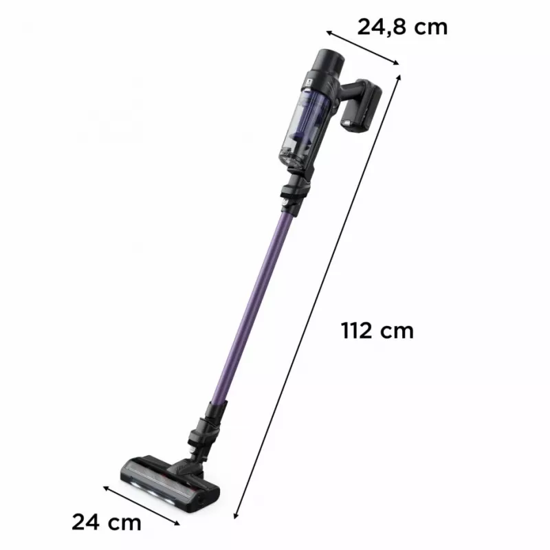 Rowenta RH6A31 2-in1 pulkpuhasti Aku Kuiv Kotita 140 W Must, Lilla