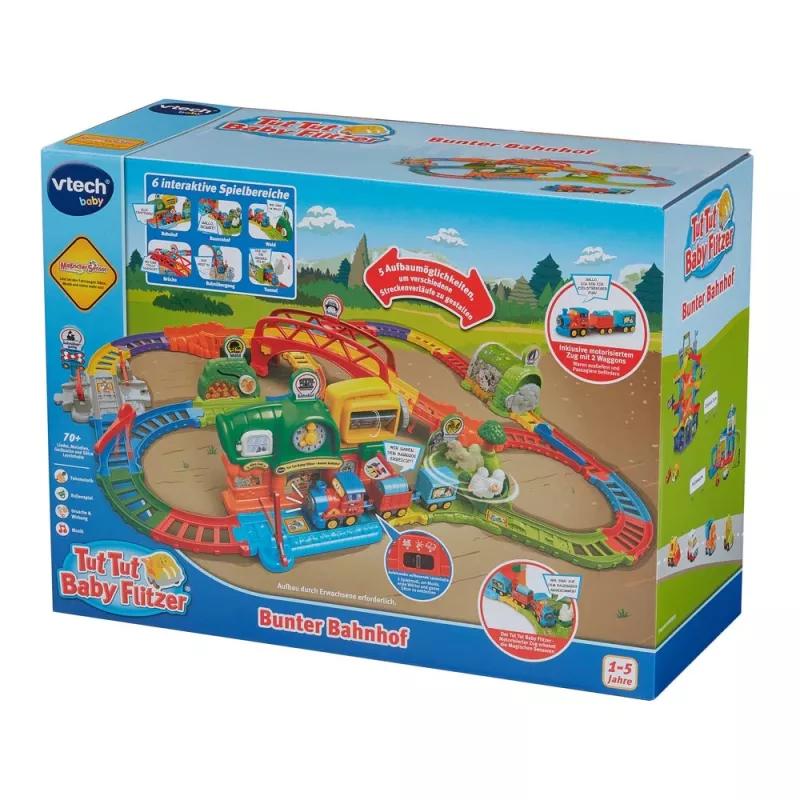 Mänguasjakomplekt VTech Tut Tut Baby Speedster - Värviline jaam, interaktiivsed helid ja muusika