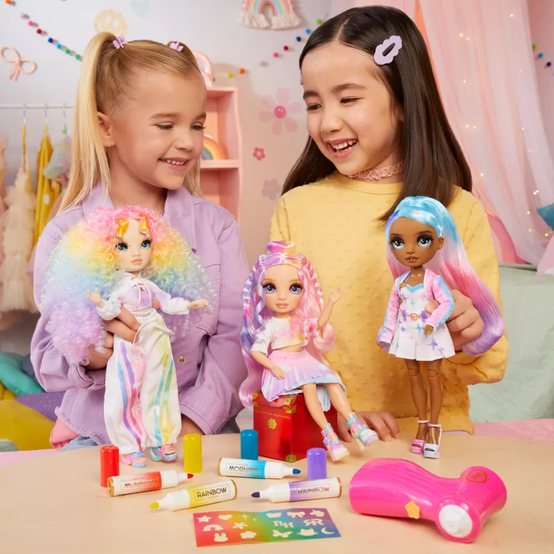 Rainbow High Air Brush & Create Fashion Dolls - lillade silmadega, moenukk, naine, 4 a, poiss/tüdruk, mitmevärviline