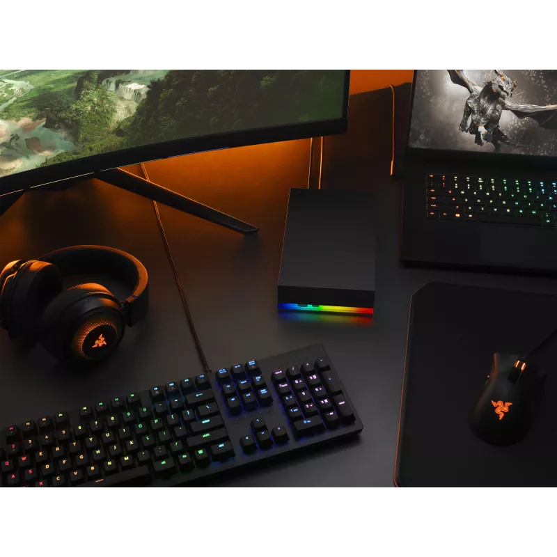 Seagate FireCuda Gaming Hub väline kõvaketas 8 TB Micro-USB B / USB A-tüüpi / USB C-tüüpi 3.2 Gen 1 (3.1 Gen 1) Must