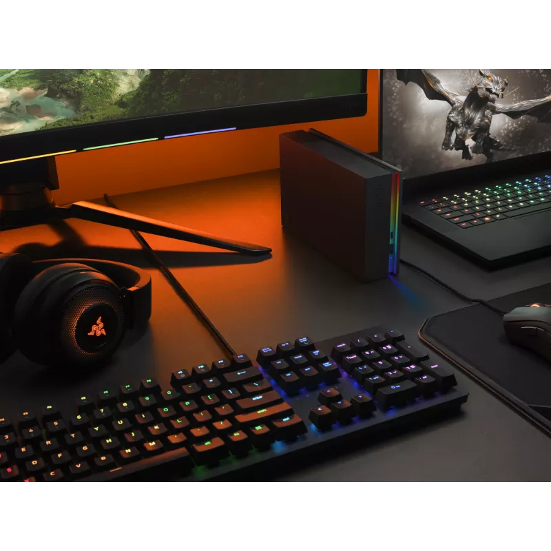 Seagate FireCuda Gaming Hub väline kõvaketas 8 TB Micro-USB B / USB A-tüüpi / USB C-tüüpi 3.2 Gen 1 (3.1 Gen 1) Must