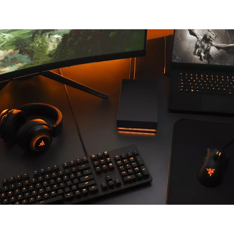 Seagate FireCuda Gaming Hub väline kõvaketas 8 TB Micro-USB B / USB A-tüüpi / USB C-tüüpi 3.2 Gen 1 (3.1 Gen 1) Must