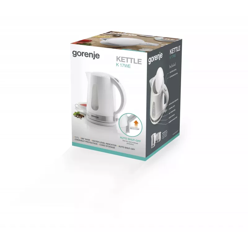 Gorenje K17WE elektriline veekeetja 1,7 L 2200 W valge