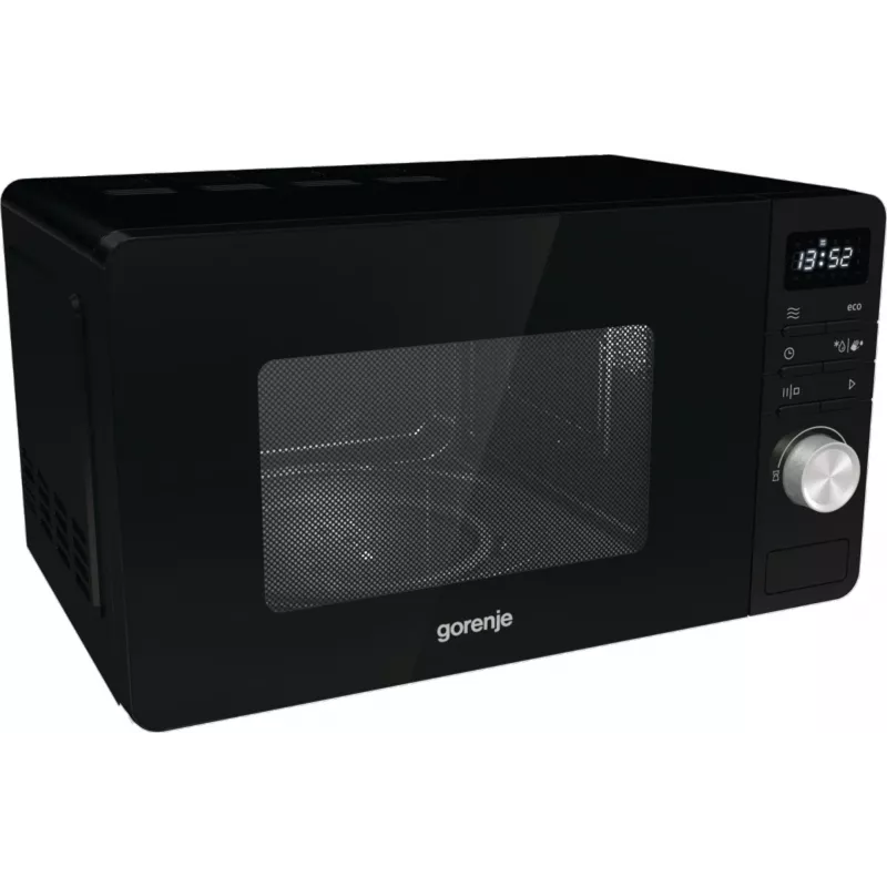 Gorenje Mikrolaineahi MO20A3B, tööpinnal, Solo mikrolaineahi, 20 L, 800 W, sisseehitatud ekraan, LED