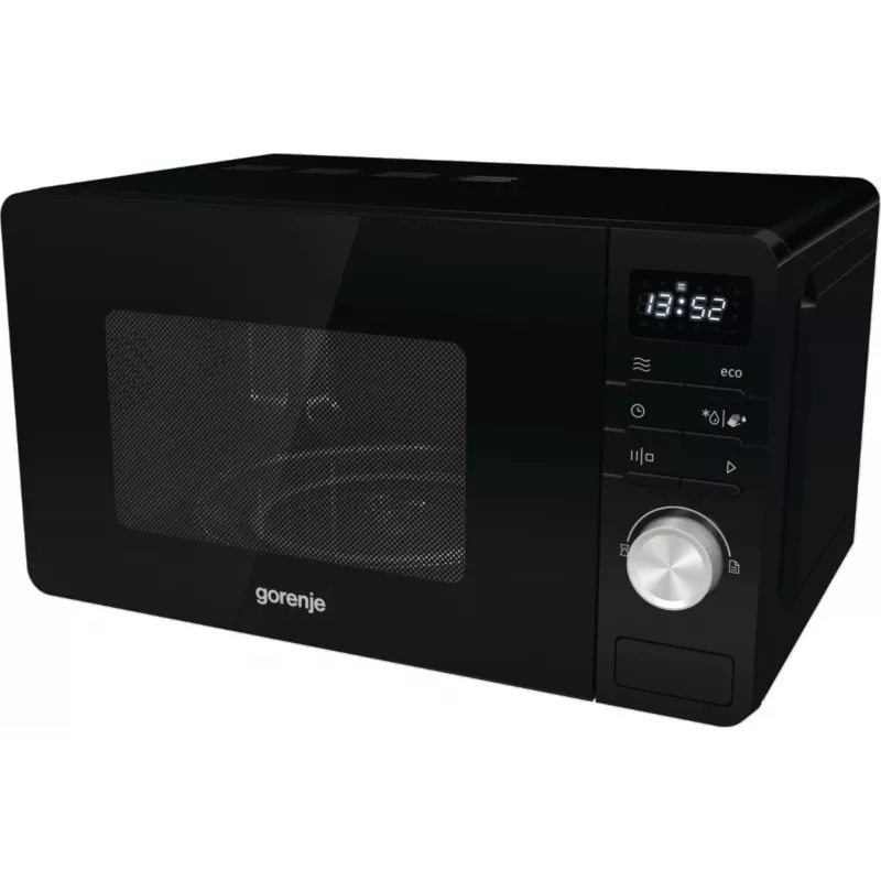 Gorenje Mikrolaineahi MO20A3B, tööpinnal, Solo mikrolaineahi, 20 L, 800 W, sisseehitatud ekraan, LED