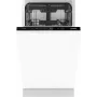 Gorenje nõudepesumasin GV561D10 BK070, täielikult sisseehitatav, kitsas (45 cm), valge, standard (80–85 cm), must, nupud
