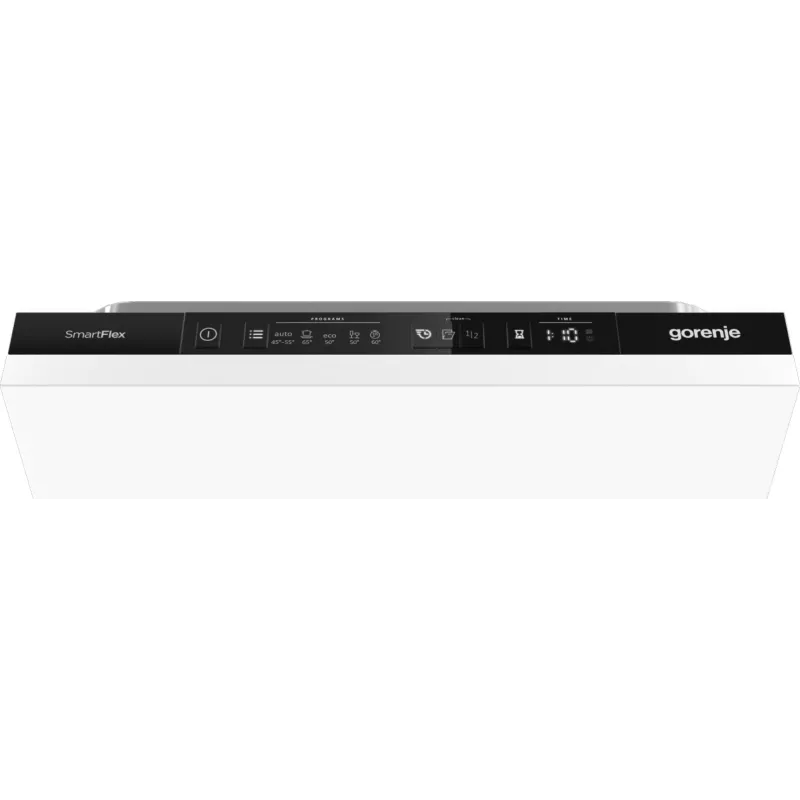 Gorenje nõudepesumasin GV561D10 BK070, täielikult sisseehitatav, kitsas (45 cm), valge, standard (80–85 cm), must, nupud