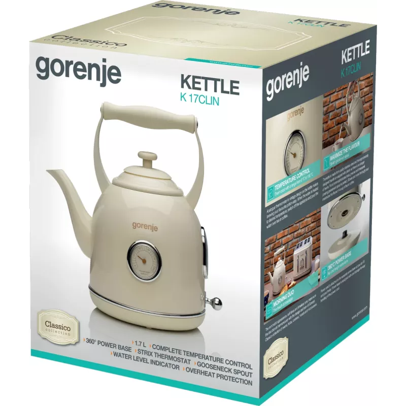 Gorenje K17CLIN elektriline veekeetja 1,7 L 2000 W kreem