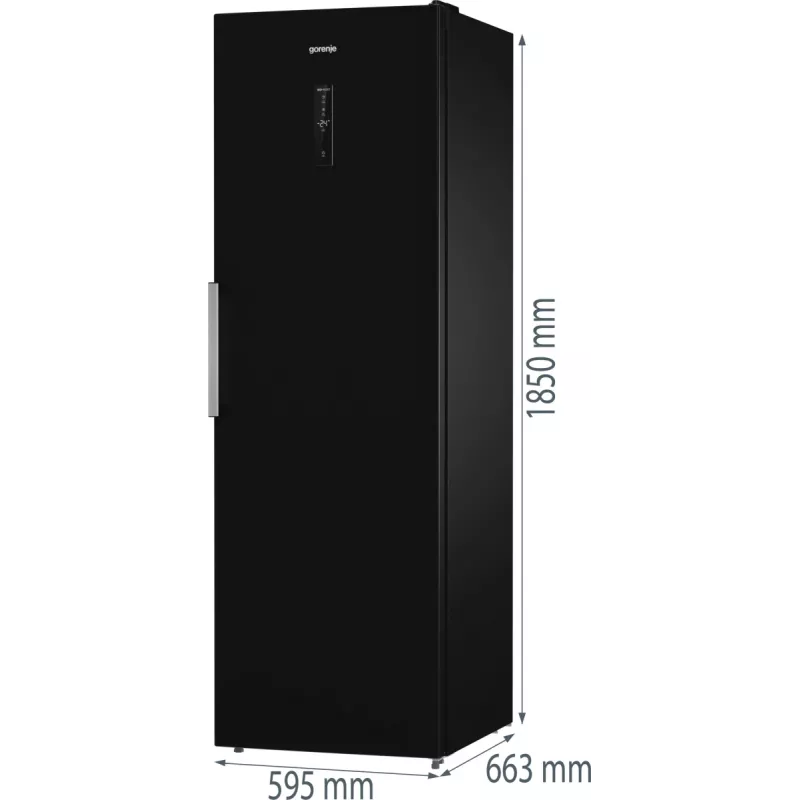 Gorenje G600 Frysskåp FN619EABK6 H247B, 280 L, 12,6 kg/24 h, SN-N, No Frost süsteem, E, Must