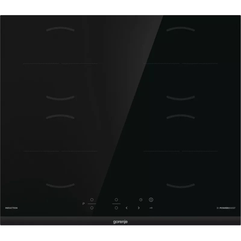 Gorenje induktsioonpliit GI6401BCE RAL9017, must, sisseehitatav, 59,5 cm, tsoon-induktsioonpliit, klaaskeraamika, 4 tsooni