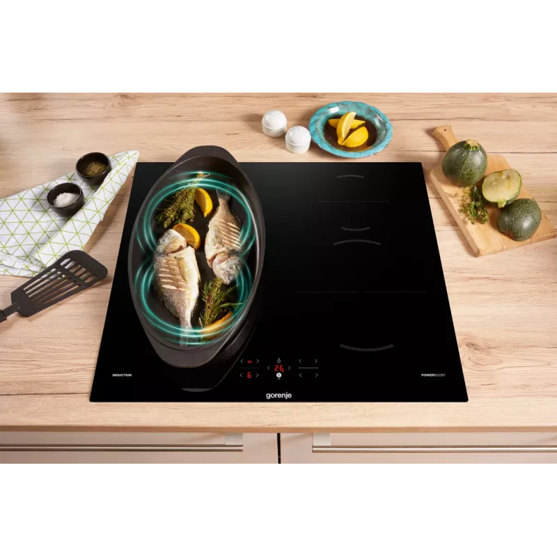 Gorenje induktsioonpliit GI6421BSC, must, sisseehitatav, 59,5 cm, tsoon-induktsioonpliit, klaaskeraamika, 4 tsooni