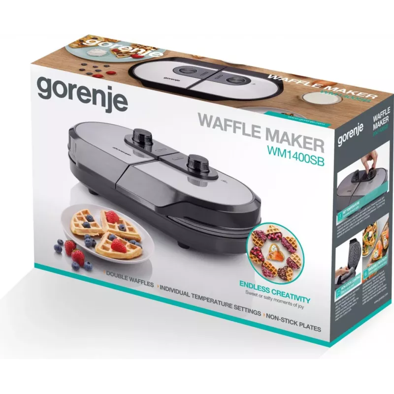 Gorenje WM1400SB 9 vahvlit 1400 W Must