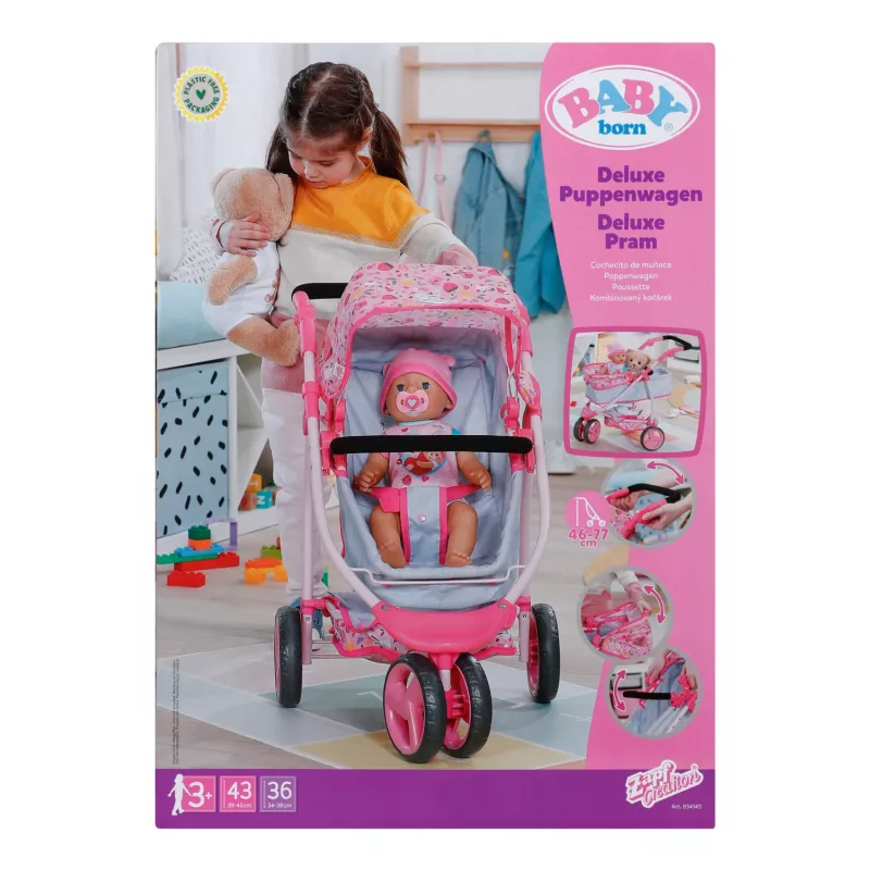 BABY born Deluxe Pram, nukuvanker, 3 a