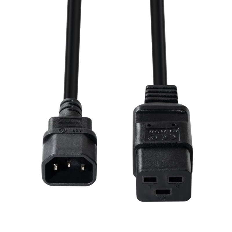 Lindy 1m C14 to C19 toite pikenduskaabel, must, 1 m, IEC C14, IEC C19, 250 V
