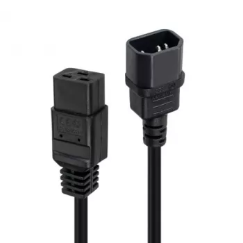 Lindy 2m C14 kuni C19 võrgupikenduskaabel, must, 2 m, IEC C14, IEC C19, 250 V