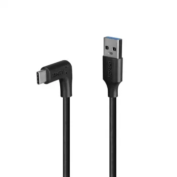 Lindy 1,5 m USB 3.2 tüüp A kuni C kaabel, 90° täisnurk, 10 Gbps